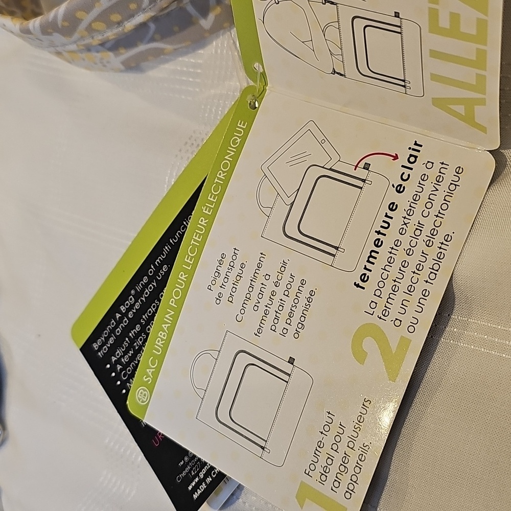 Beyond A Bag Gray And Yellow Floral Tote Bag - Picture 17 of 17